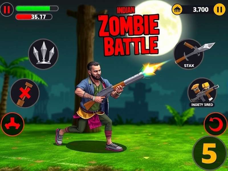 Indian Zombie Battle Weapons and Characters